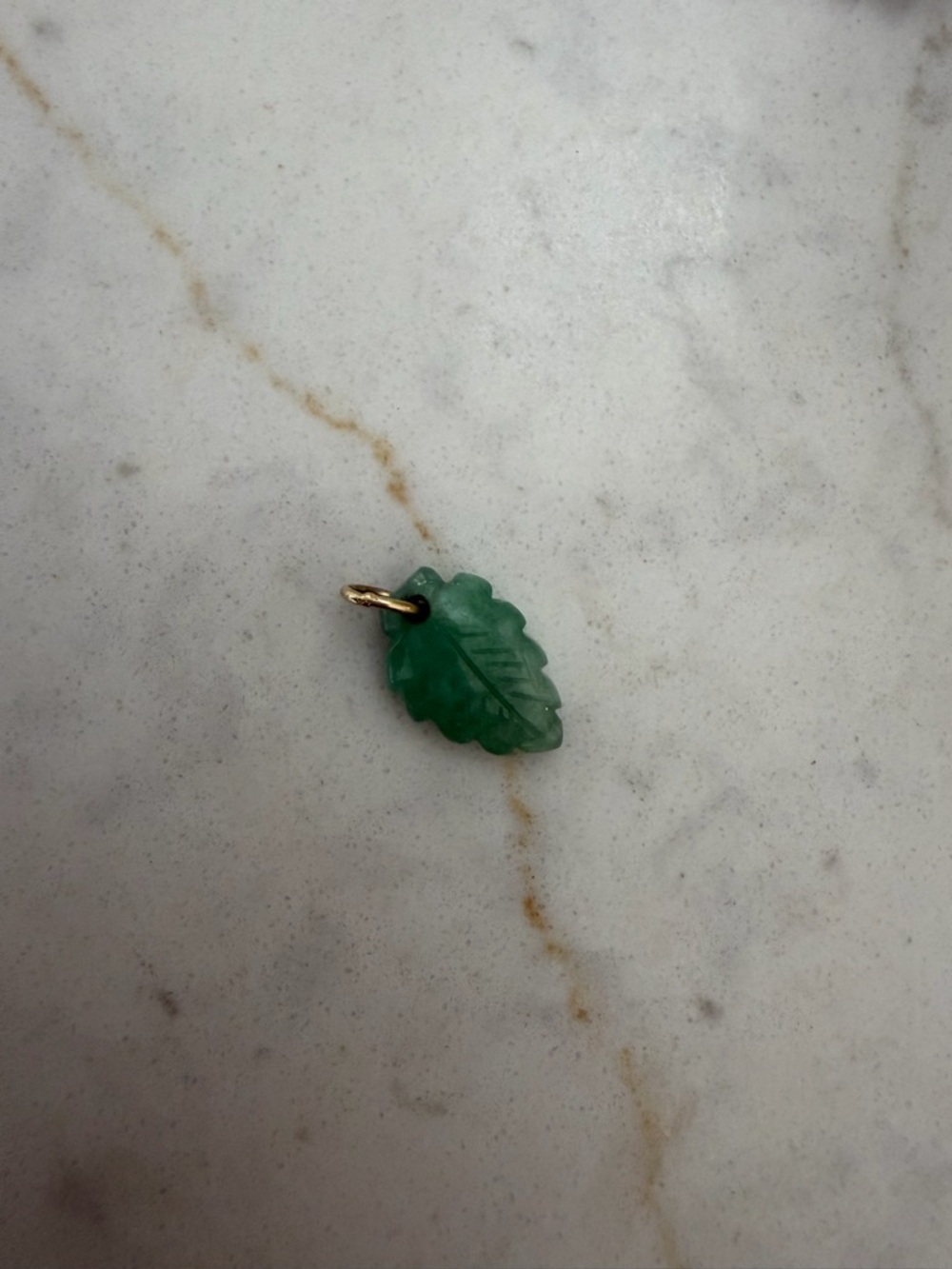 Green Leaf Jade Pendant Charm